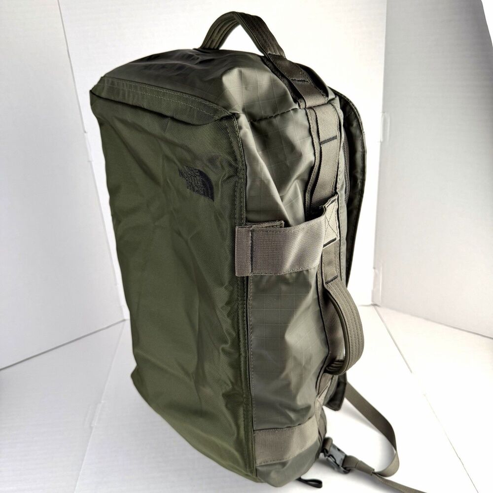 The North Face Base Camp Voyager 32L Duffel Bag Taupe Green Backpack - Picture 3 of 16